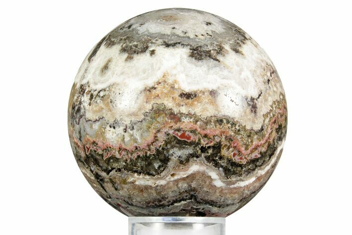Polished Barite, Quartz & Agate Sphere - Arizona #371242